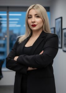 Retrato corporativo de Victoria Acosta, fundadora y directora de Ligeia Producciones en Montevideo. Fotógrafa uruguaya con un enfoque en retratos ejecutivos, retratos corporativos y branding personal.